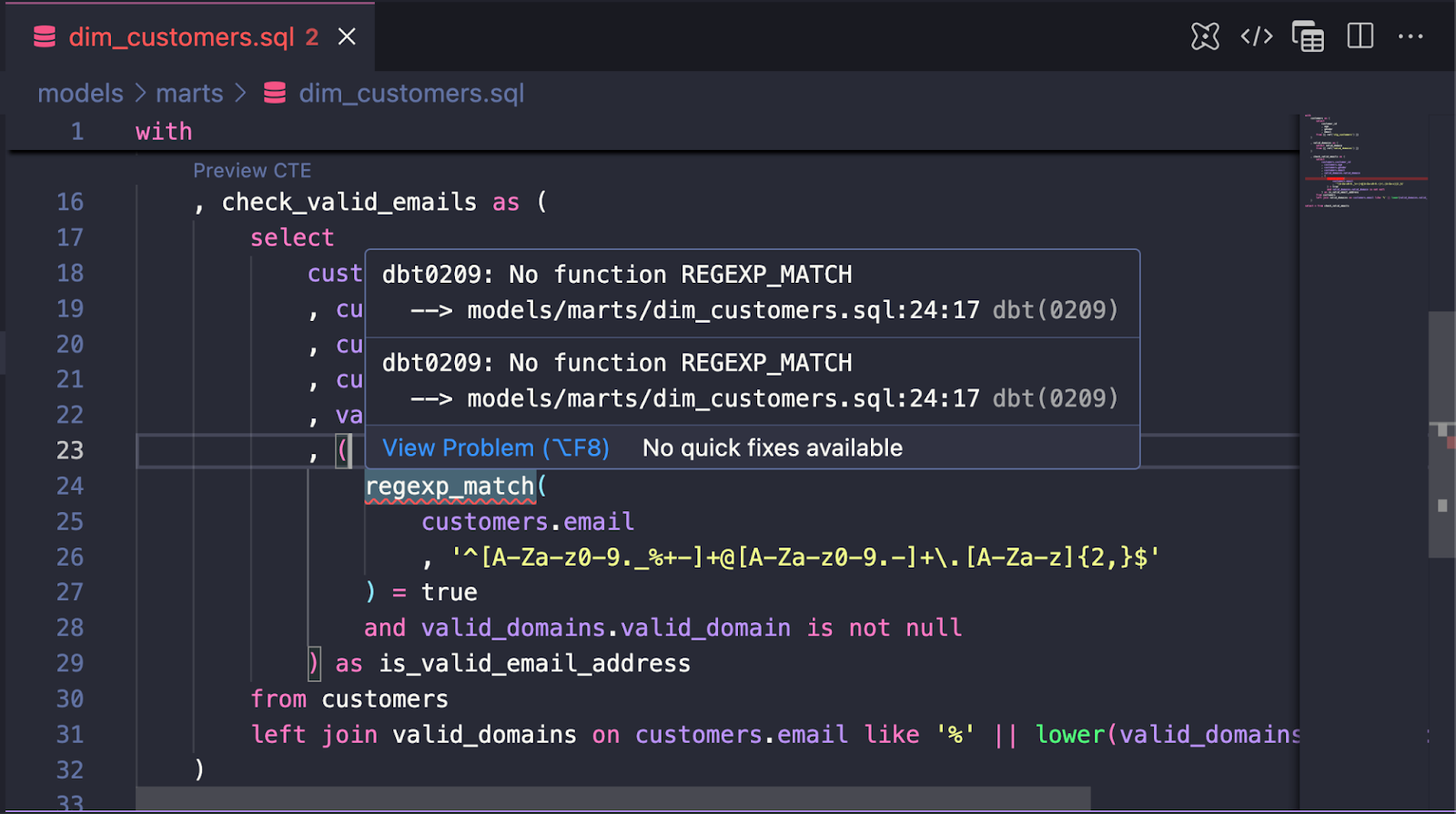 Showing function errors. Showing function errors.