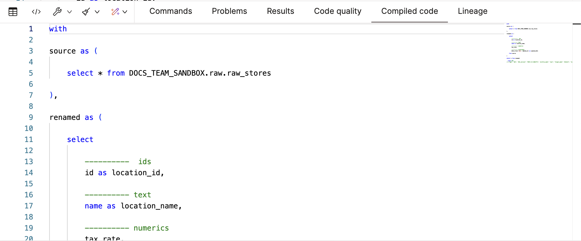 Compile results show up in the Compiled Code tab Compile results show up in the Compiled Code tab